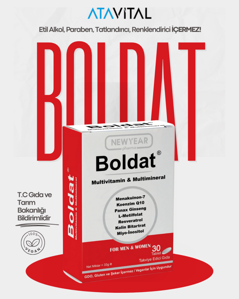 Boldat Multivitamin Ve Multimineral Takviye Edici Gıda 30 Tablet