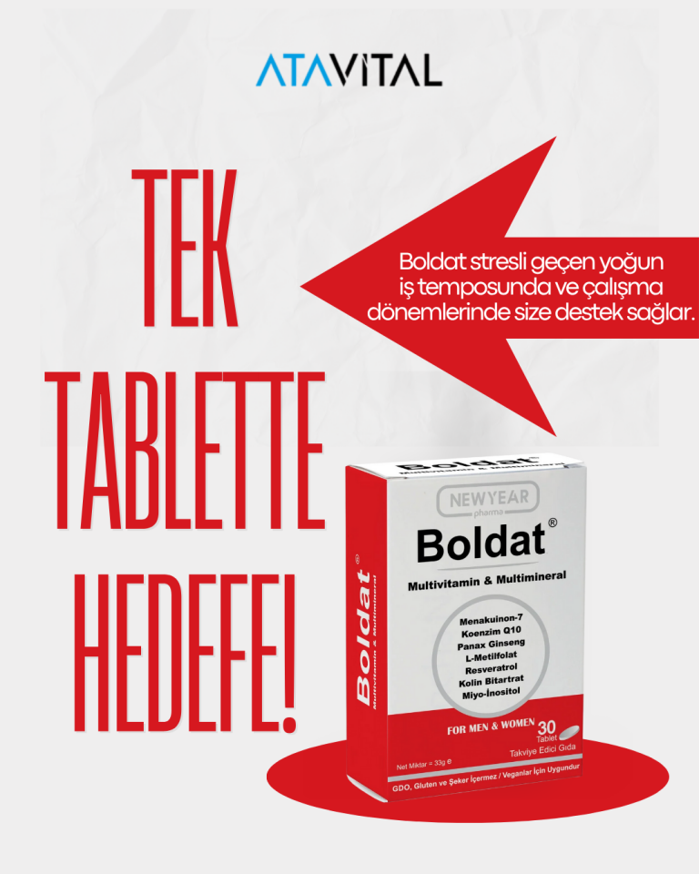Boldat Multivitamin Ve Multimineral Takviye Edici Gıda 30 Tablet