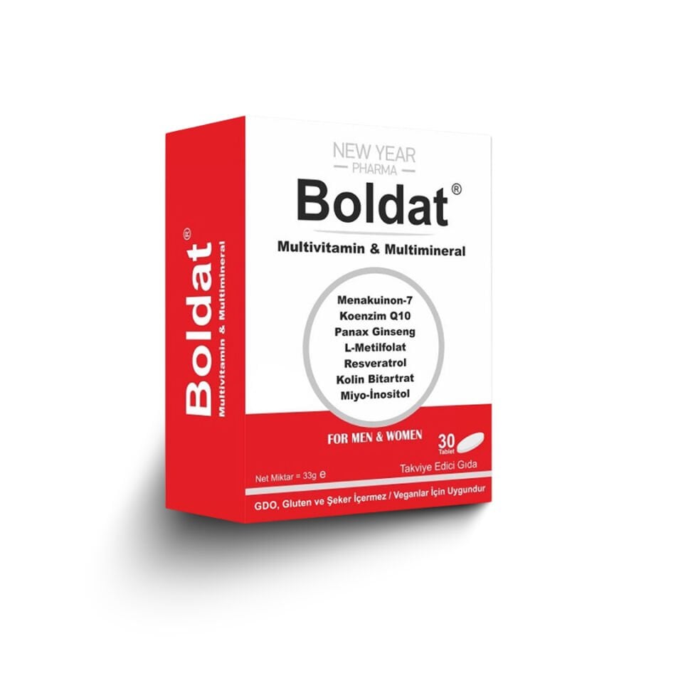 Boldat Multivitamin Ve Multimineral Takviye Edici Gıda 30 Tablet