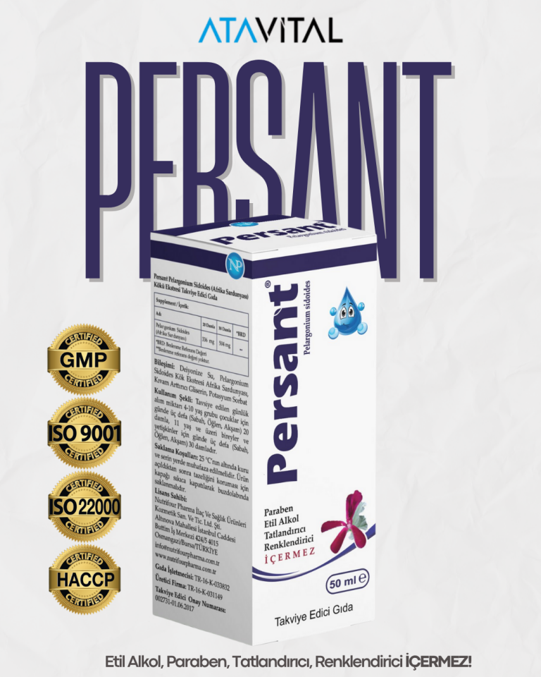 Persant (Afrika Sardunyası) Kökü Ekstresi Sıvı Takviye Edici Gıda 50 ml Damla