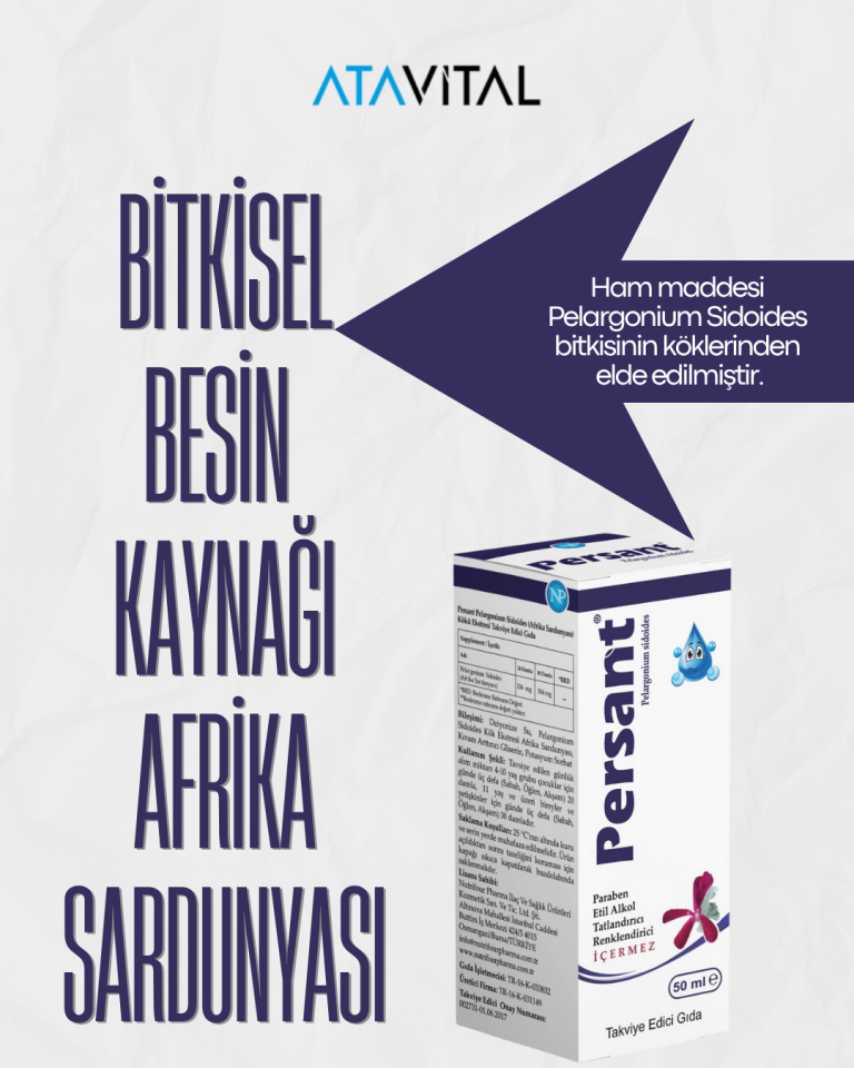 Persant (Afrika Sardunyası) Kökü Ekstresi Sıvı Takviye Edici Gıda 50 ml Damla