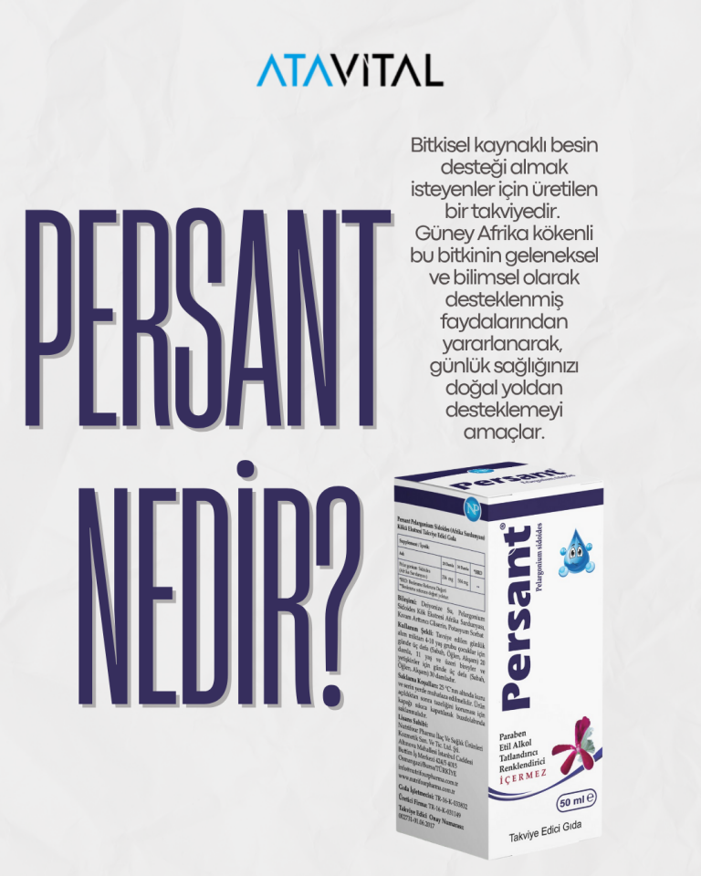 Persant Pelargonium Sidoides (Afrika Sardunyası) Kökü Ekstresi Sıvı Takviye Edici Gıda 100ml